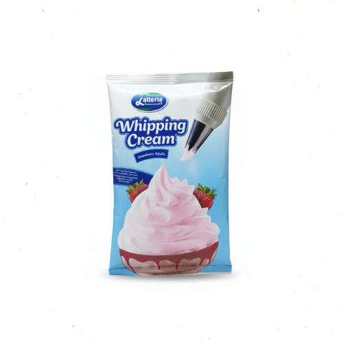 كريمة لاتيريا فراولة 45 جرام - مسحوق خفق لتزيين الحلويات بقوام كثيف وطعم رائع