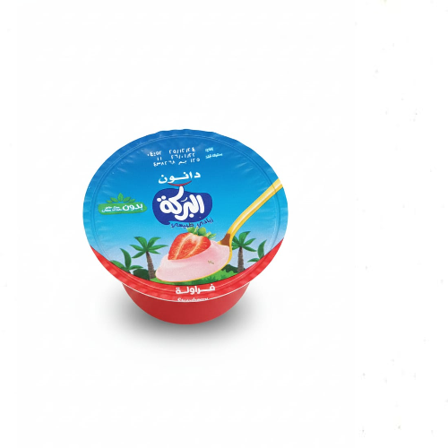 زبادي دانون البركة فراولة 125 جرام - حجم أكبر وطعم كريمي غني بالفاكهة