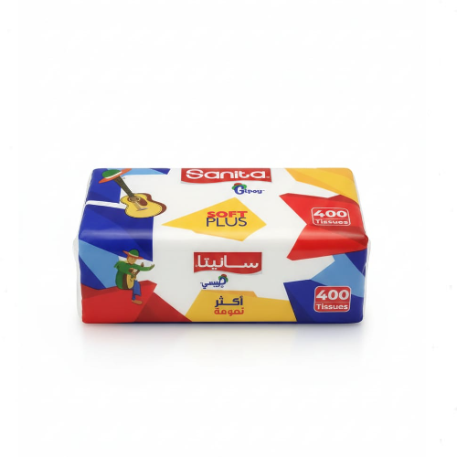 مناديل سحب سانيتا 400 منديل - نعومة فائقة وعبوة عائلية موفرة