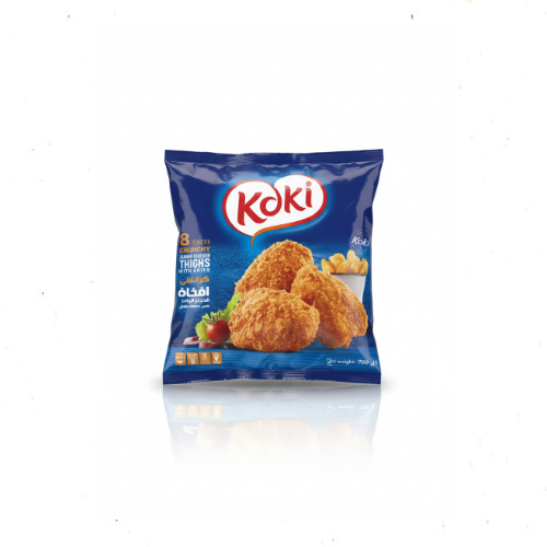 وجبة كوكي 8 قطع أفخاد دجاج جامبو كرانشي مع بطاطس - قرمشة غنية وحجم عائلي مشبع