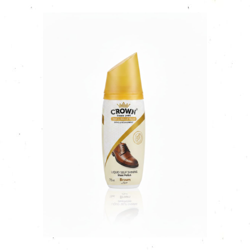 ملمع أحذية كروان سائل (بني) - بخلاصة شمع النحل الطبيعي للمعان وحماية فائقة