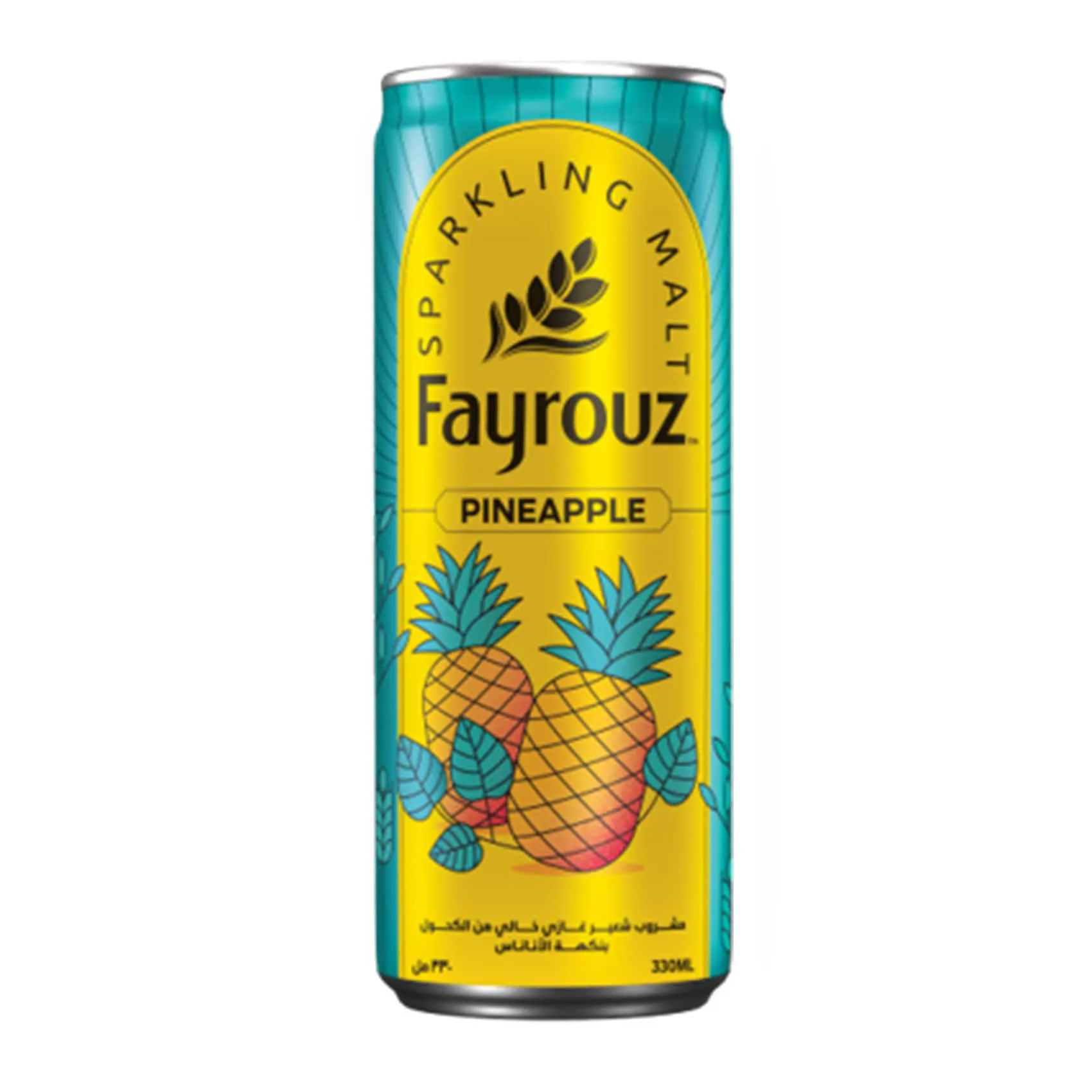 كانز مشروب شعير فايروز بنكهة الأناناس - Fayrouz Pineapple Sparkling Malt Beverage