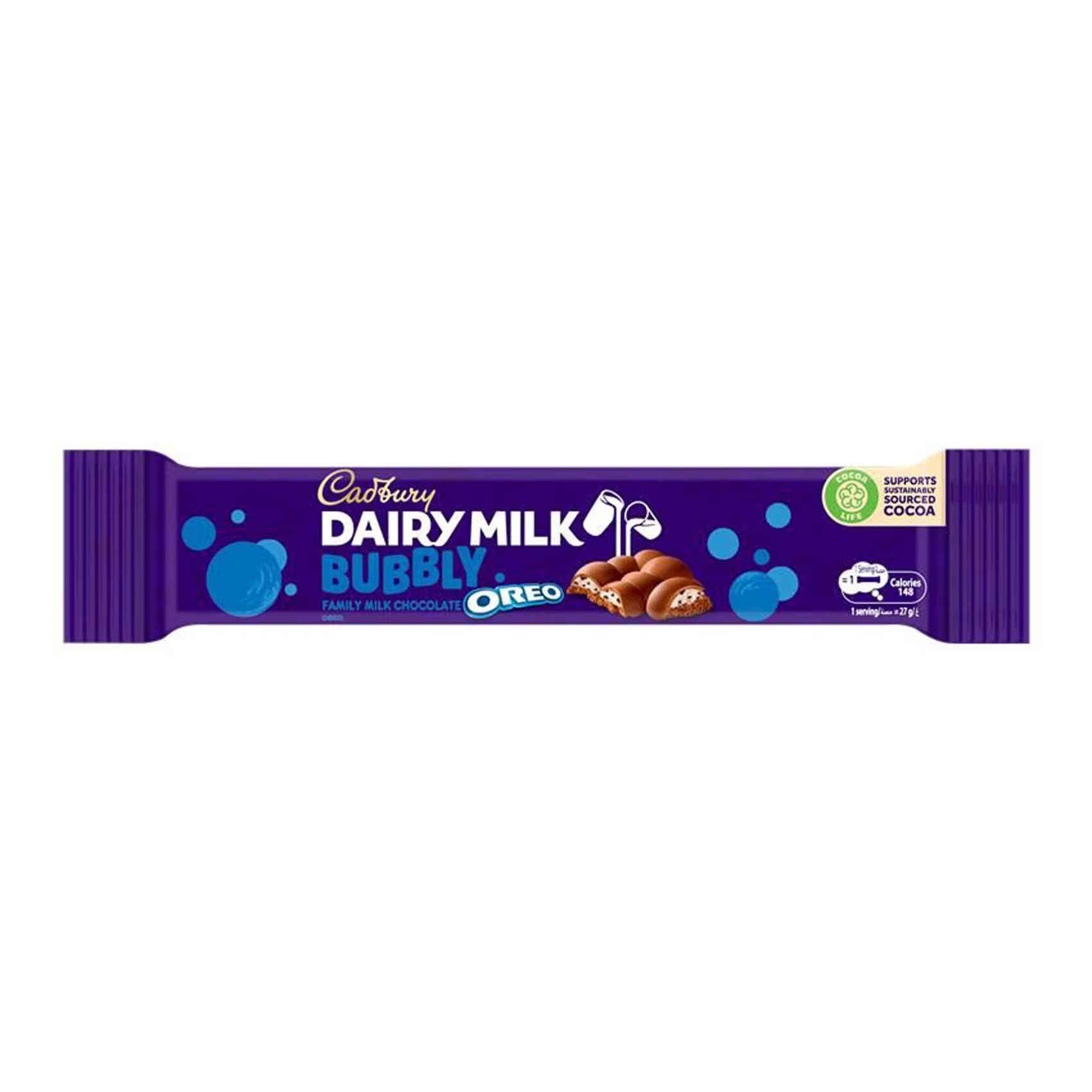 شوكولاته كادبوري ديري ميلك بوبلي أورييو - Cadbury Dairy Milk Bubbly Oreo Chocolate