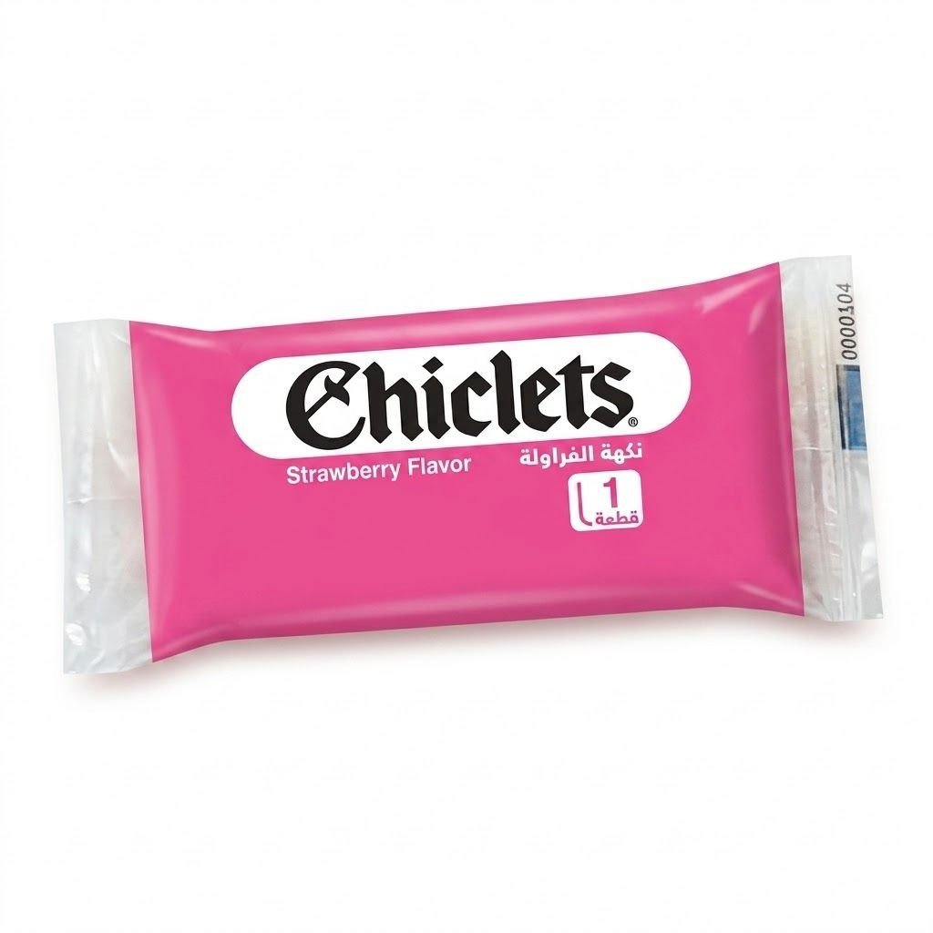 لبان تشيكلتس بنكهة الفراولة - Chiclets Strawberry Flavor Gum