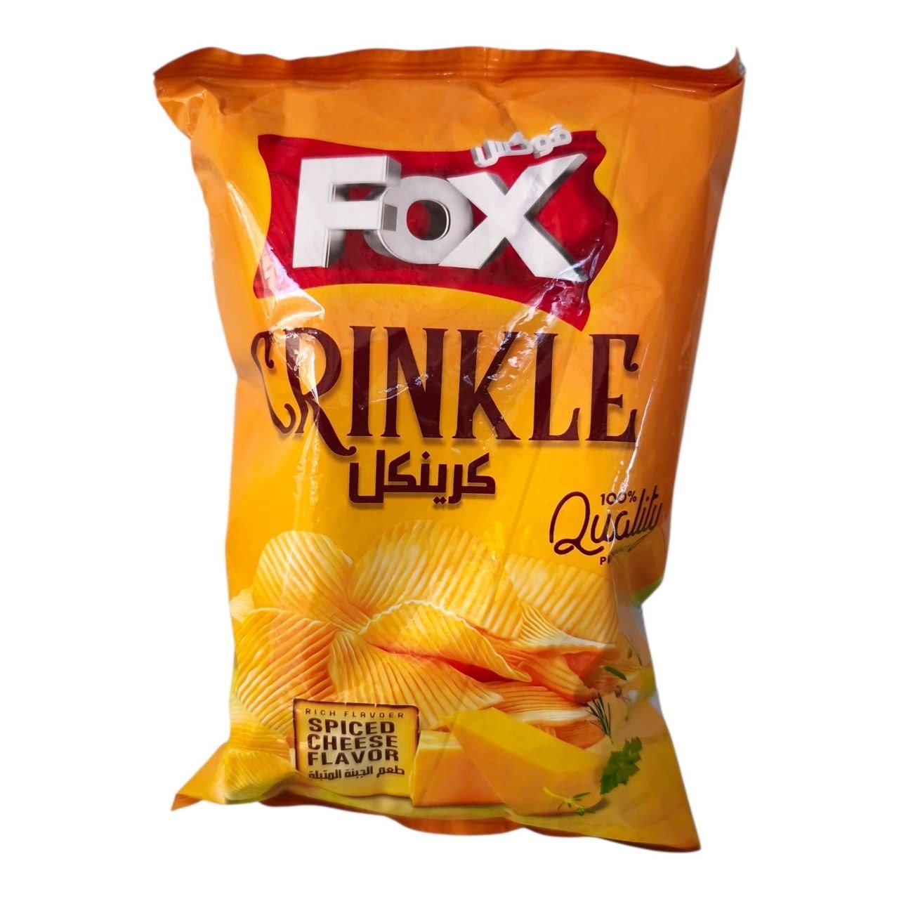 شيبسي كرينكل فوكس بطعم الجبنة المبيلة - Fox Crinkle Spiced Cheese Flavor Chips