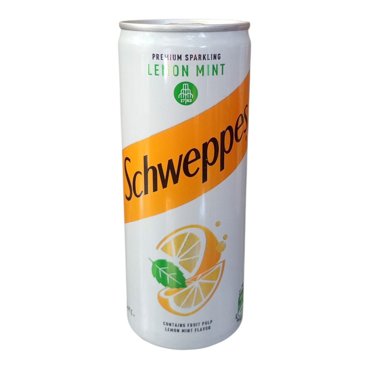 كانز شويبس ليمون بالنعناع - Schweppes Lemon Mint Can