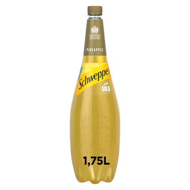 زجاجة مشروب شعير شويبس جولد أناناس 1.750 لتر - Schweppes Gold Pineapple Malt Beverage Bottle 1.75L