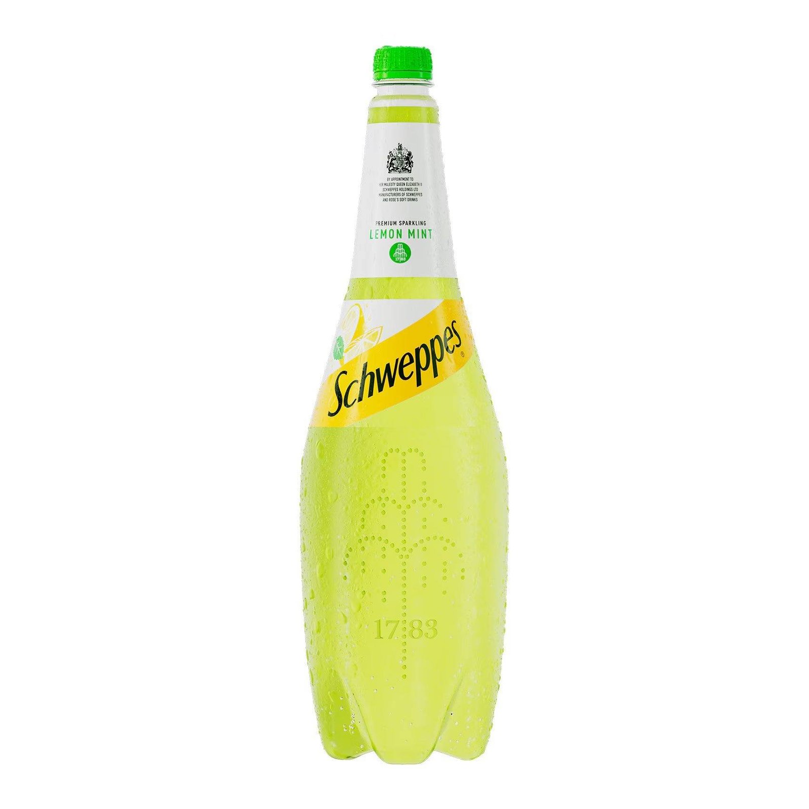 زجاجة مشروب فوار شويبس ليمون بالنعناع 1.750 لتر - Schweppes Lemon Mint Sparkling Beverage Bottle 1.75L