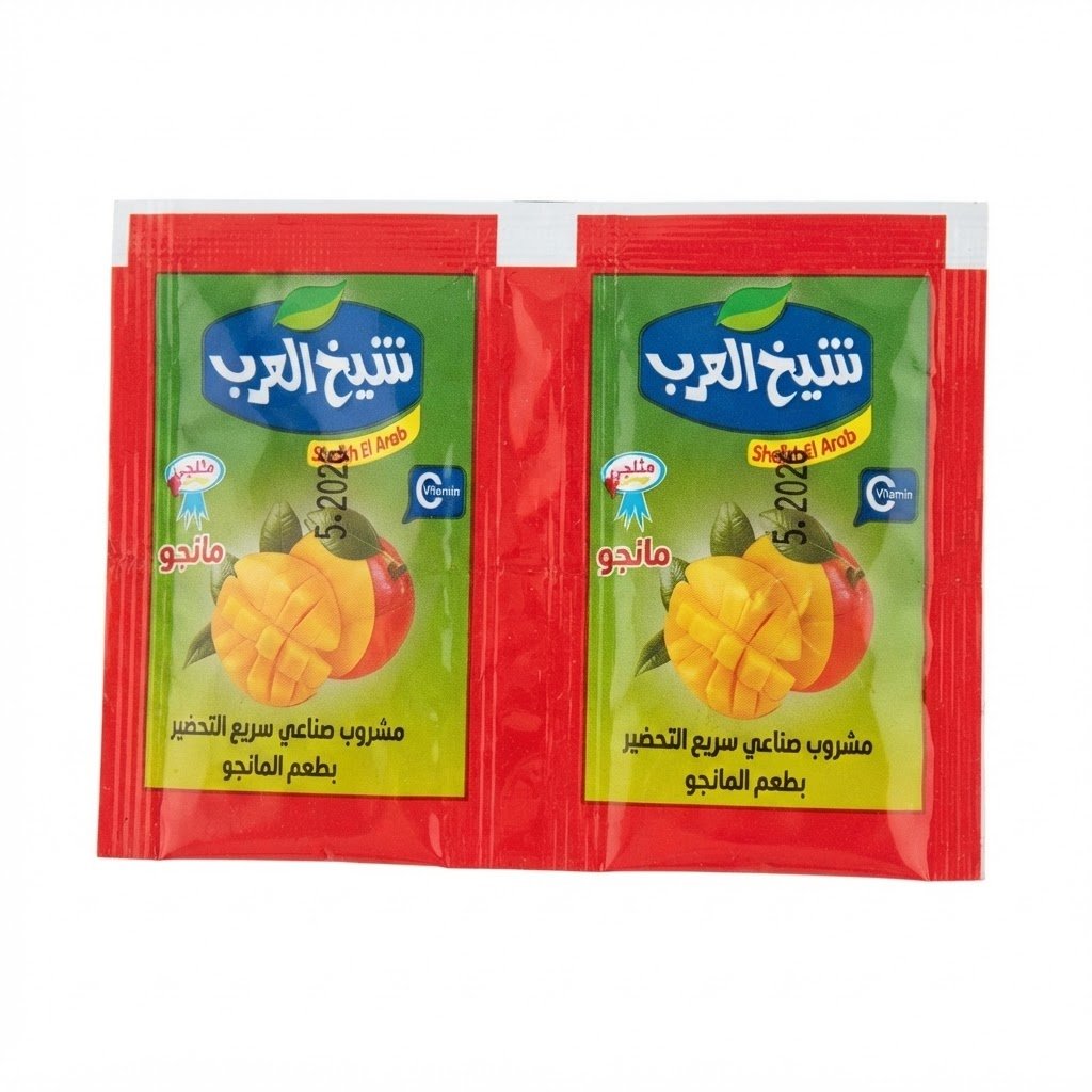 أكياس مشروب صناعي سريع التحضير بطعم المانجو شيخ العرب 2 قطعة - Sheikh El Arab Mango Instant Drink Powder Pouches 2 Pcs