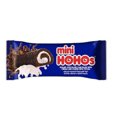 كيك شوكولاتة ملفوف محشو بالكريمة ومغطى بالكاكاو ميني هوهوز - Mini Hohos Rolled Chocolate Cake Filled with Cream